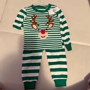 Children’s Place Reindeer Pajamas Size 6-9M NWT